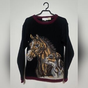 Vintage 80s Wool Animal Sweater